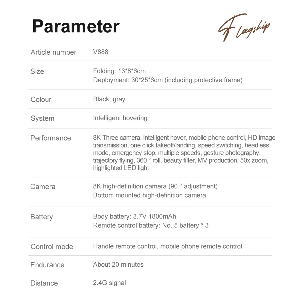 Xiaomi V888 Drone 8K HD Triple Camera GPS Professional Obstacle Avoidance Optical Flow Positioning Brushless Upgraded Quadcopter