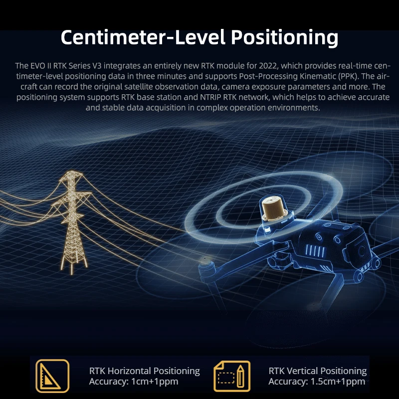 Autel Robotics EVO 2 II Pro RTK V3 / EVO II Dual 640T RTK V3 Ruuged Bundle Smart RC V3 Double RC Mapping Drone IN Stock