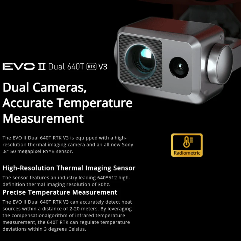 Autel Robotics EVO 2 II Pro RTK V3 / EVO II Dual 640T RTK V3 Ruuged Bundle Smart RC V3 Double RC Mapping Drone IN Stock