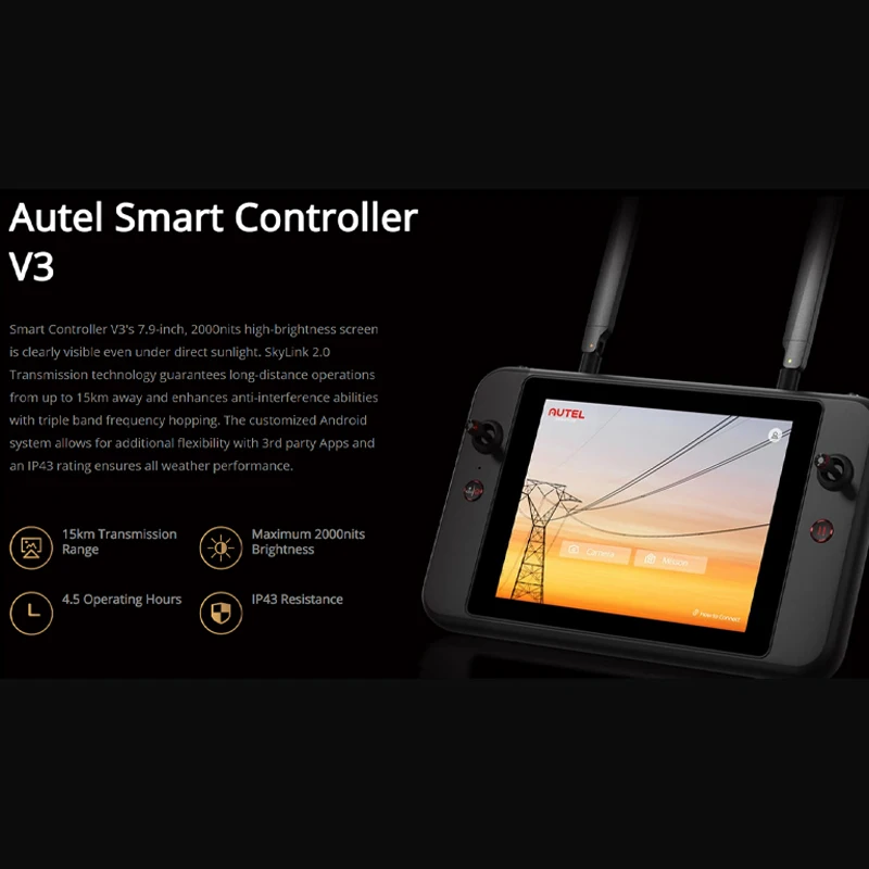 Autel Robotics EVO 2 II Pro RTK V3 / EVO II Dual 640T RTK V3 Ruuged Bundle Smart RC V3 Double RC Mapping Drone IN Stock