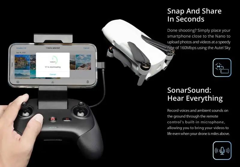 Autel Robotics EVO Nano Plus Standard /Combo 4K Camera Drone with Charger Batteries Remote Obstacle Avoidance Quadcopter Autel Robotics EVO Nano Plus Standard /Combo 4K Camera Drone with Charger Batteries Remote Obstacle Avoidance Quadcopter