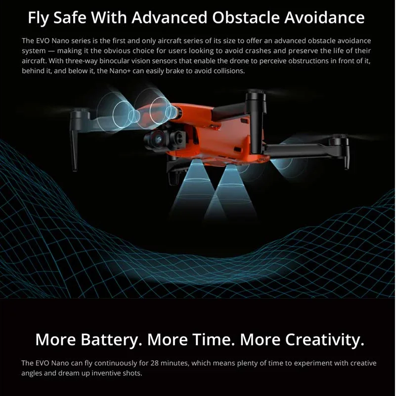 Autel Robotics EVO Nano Plus Standard /Combo 4K Camera Drone with Charger Batteries Remote Obstacle Avoidance Quadcopter Autel Robotics EVO Nano Plus Standard /Combo 4K Camera Drone with Charger Batteries Remote Obstacle Avoidance Quadcopter