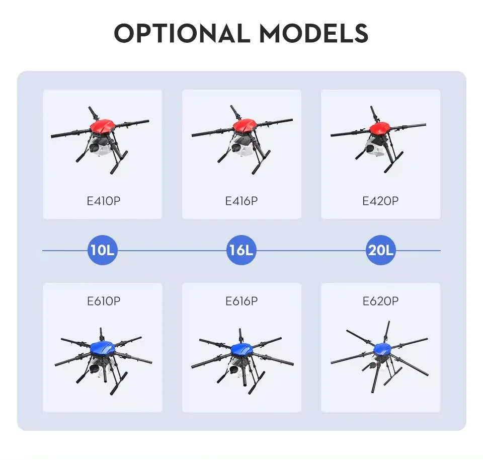 EFT E610P 6-axis 10L agricultural sprayers drone frame carbon fiber aircraft seeder uav spraying Drone parts
