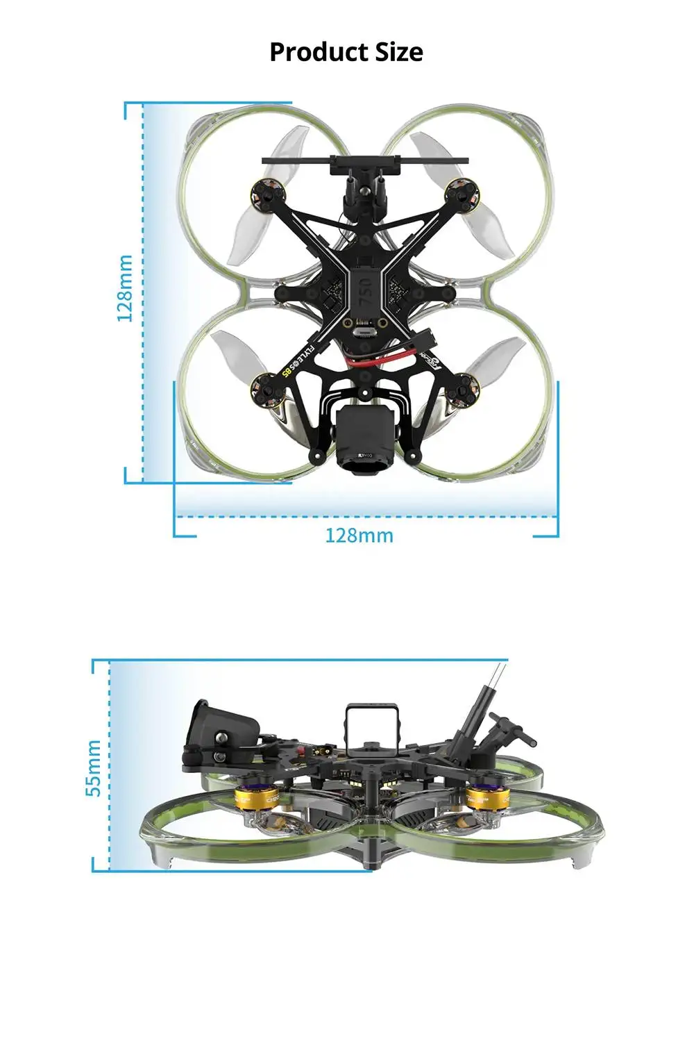 Flywoo FlyLens 85 HD O3 Lite 2S 2 Inch Brushless Whoop FPV Racing Drone with Naked O3 Lite Air Unit Digital System Flywoo FlyLens 85 HD O3 Lite 2S 2 Inch Brushless Whoop FPV Racing Drone with Naked O3 Lite Air Unit Digital System