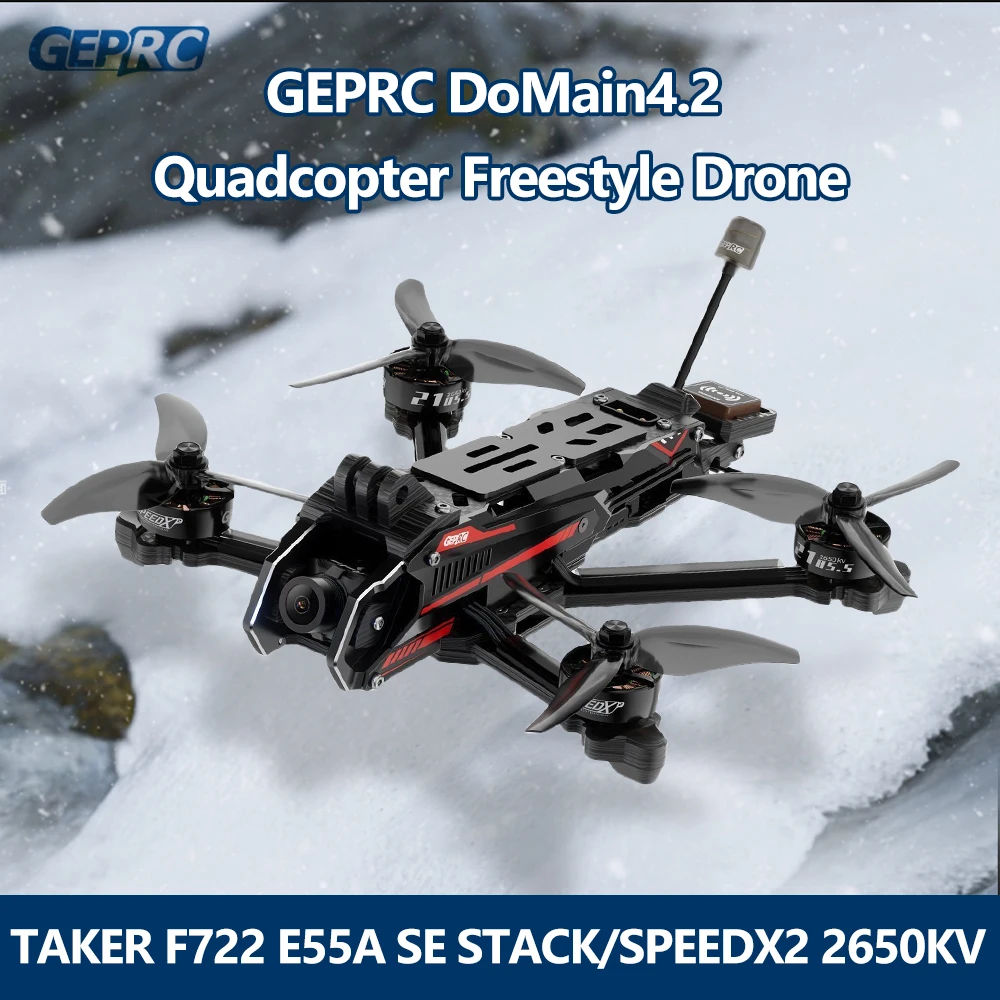GEPRC DoMain4.2 HD O3 Freestyle FPV Drone PNP/ELRS2.4G/TBS NanoRX SPEEDX2 2105.5 2650KV FC F722 SE E55A DIY RC Quadcopter GEPRC DoMain4.2 HD O3 Freestyle FPV Drone PNP/ELRS2.4G/TBS NanoRX SPEEDX2 2105.5 2650KV FC F722 SE E55A DIY RC Quadcopter