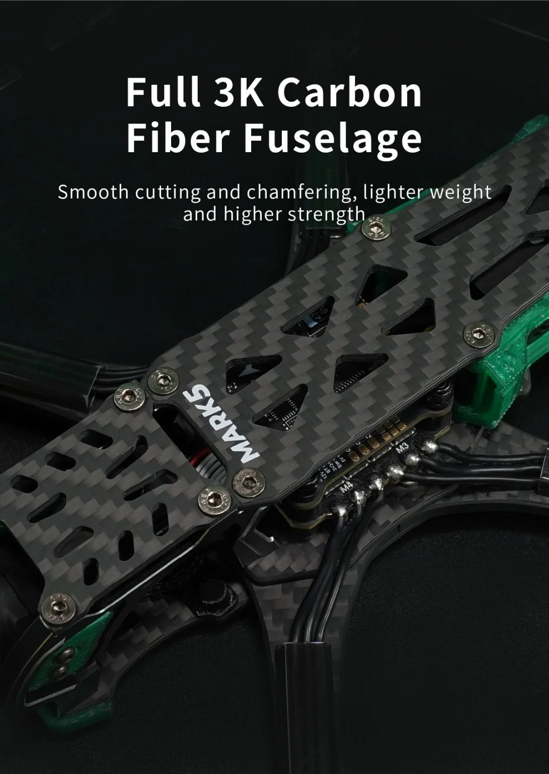 GEPRC MARK5 HD O3 Freestyle FPV Drone with O3 Air Unit Supports up to 4K/60fps and 7075-T6 Aluminum Camera Plate/Gemfan 5136