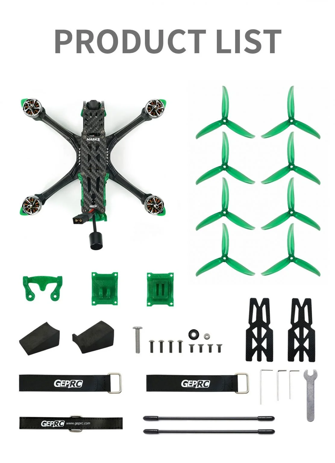 GEPRC MARK5 HD O3 Freestyle FPV Drone with O3 Air Unit Supports up to 4K/60fps and 7075-T6 Aluminum Camera Plate/Gemfan 5136