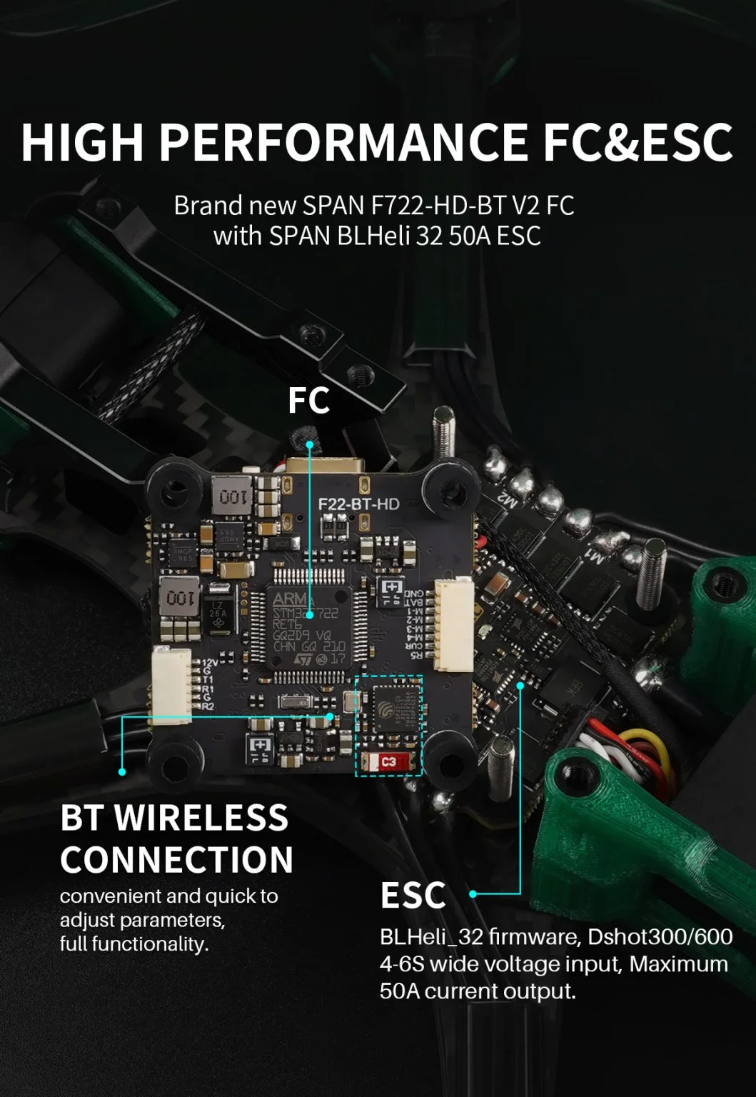 GEPRC MARK5 HD O3 Freestyle FPV Drone with O3 Air Unit Supports up to 4K/60fps and 7075-T6 Aluminum Camera Plate/Gemfan 5136