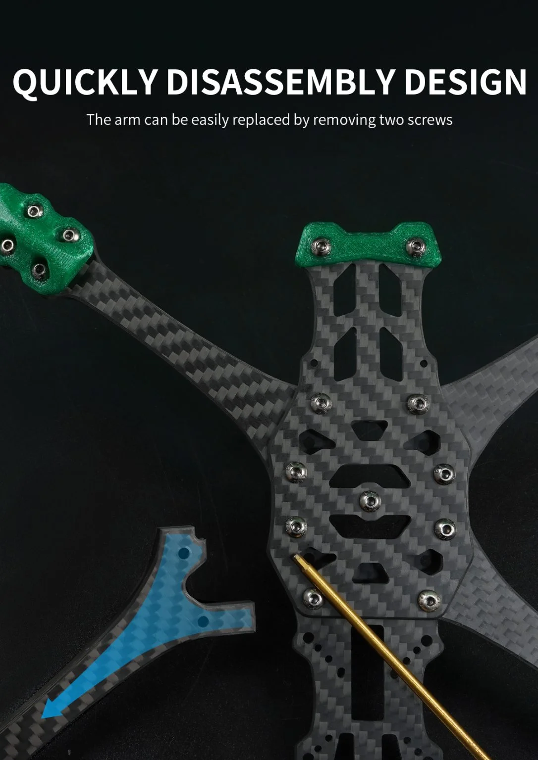 GEPRC MARK5 HD O3 Freestyle FPV Drone with O3 Air Unit Supports up to 4K/60fps and 7075-T6 Aluminum Camera Plate/Gemfan 5136