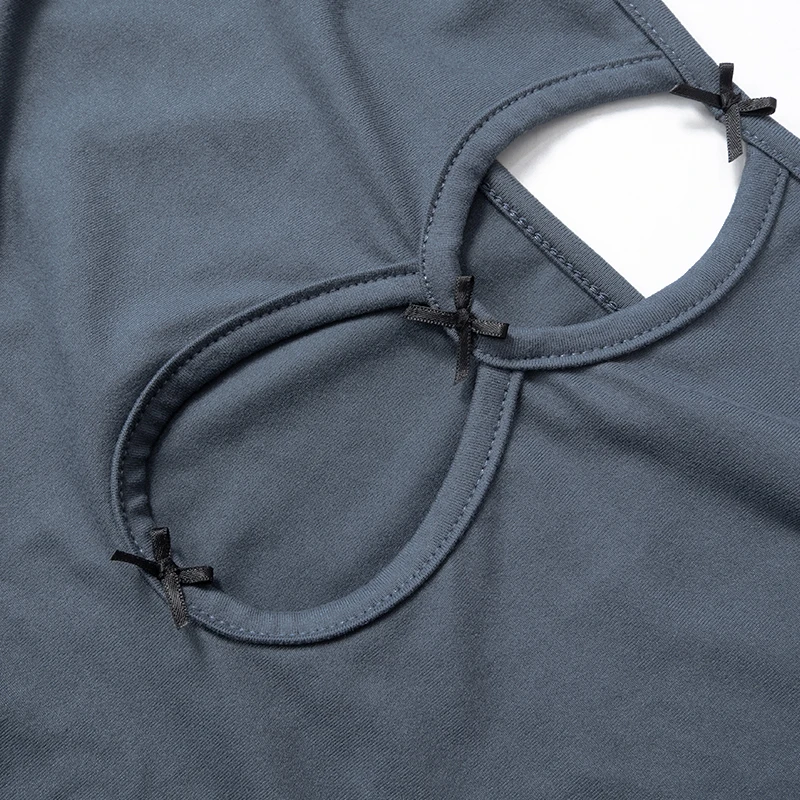 CUTENOVA Y2K Sexy Mini Dress Women Summer Hottie Hollow Out Strapless Solid Color Pullover Dresses Streetwear 2024 Women Clothin