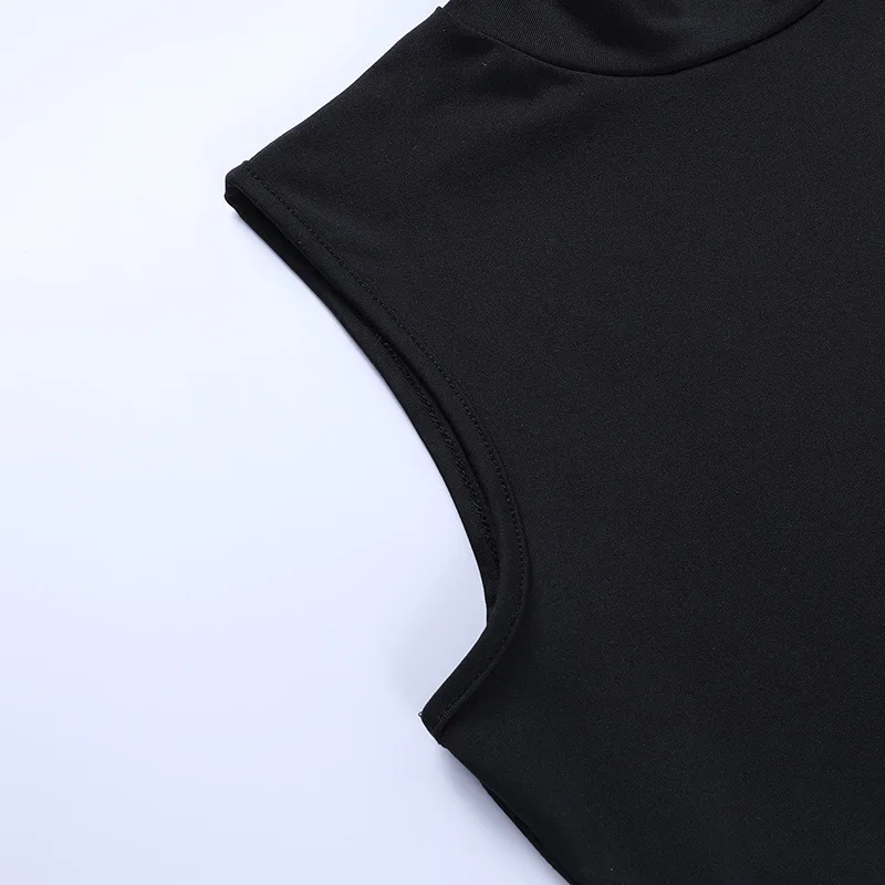 Elegant Black Sleeveless Bandage Sexy Dress for Women Club Party Backless Tank Dresses Skinny Fashion Summer