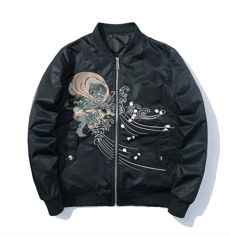 Men's Embroidered Bomber Jacket