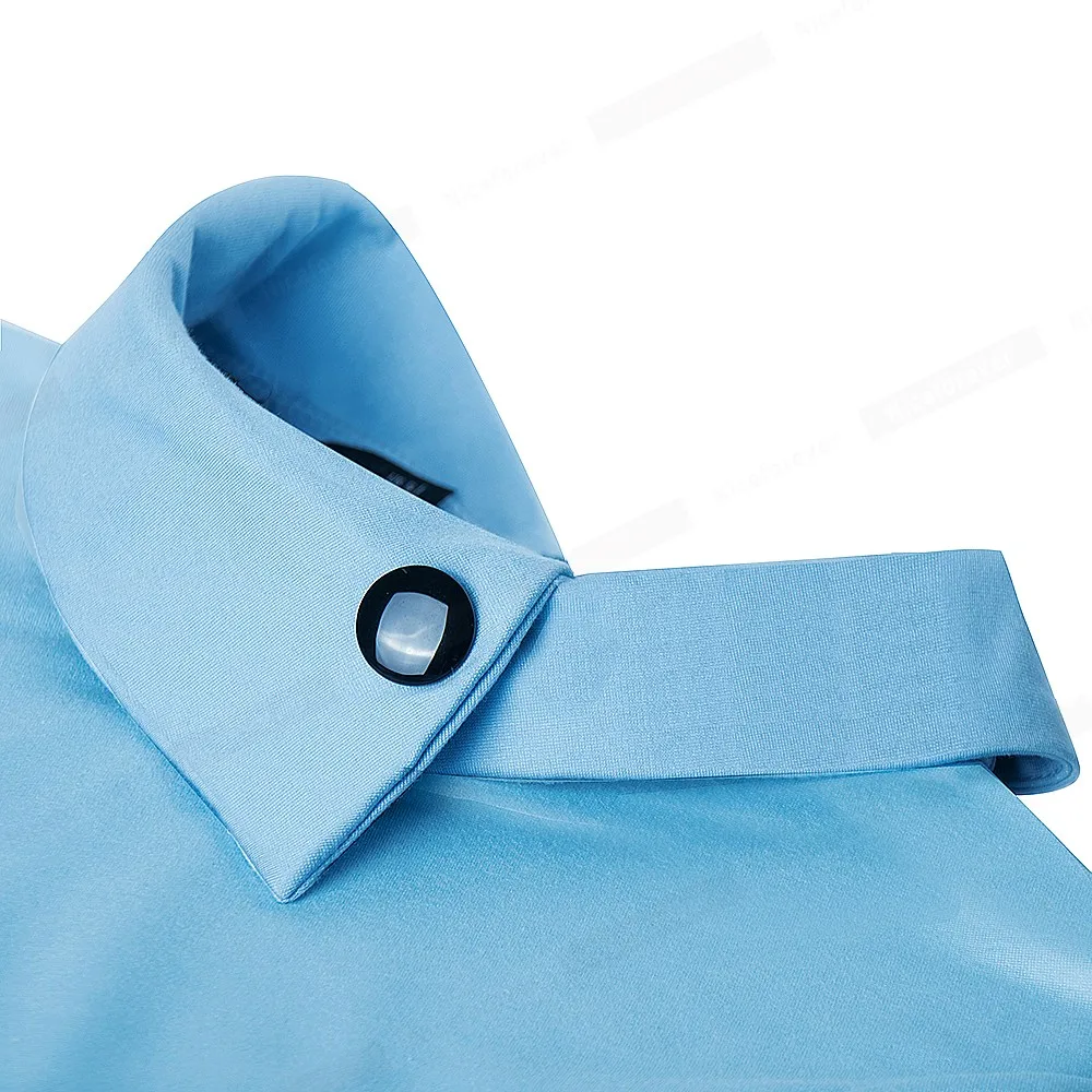 Elegant Office Women's Dress in Purple and Black