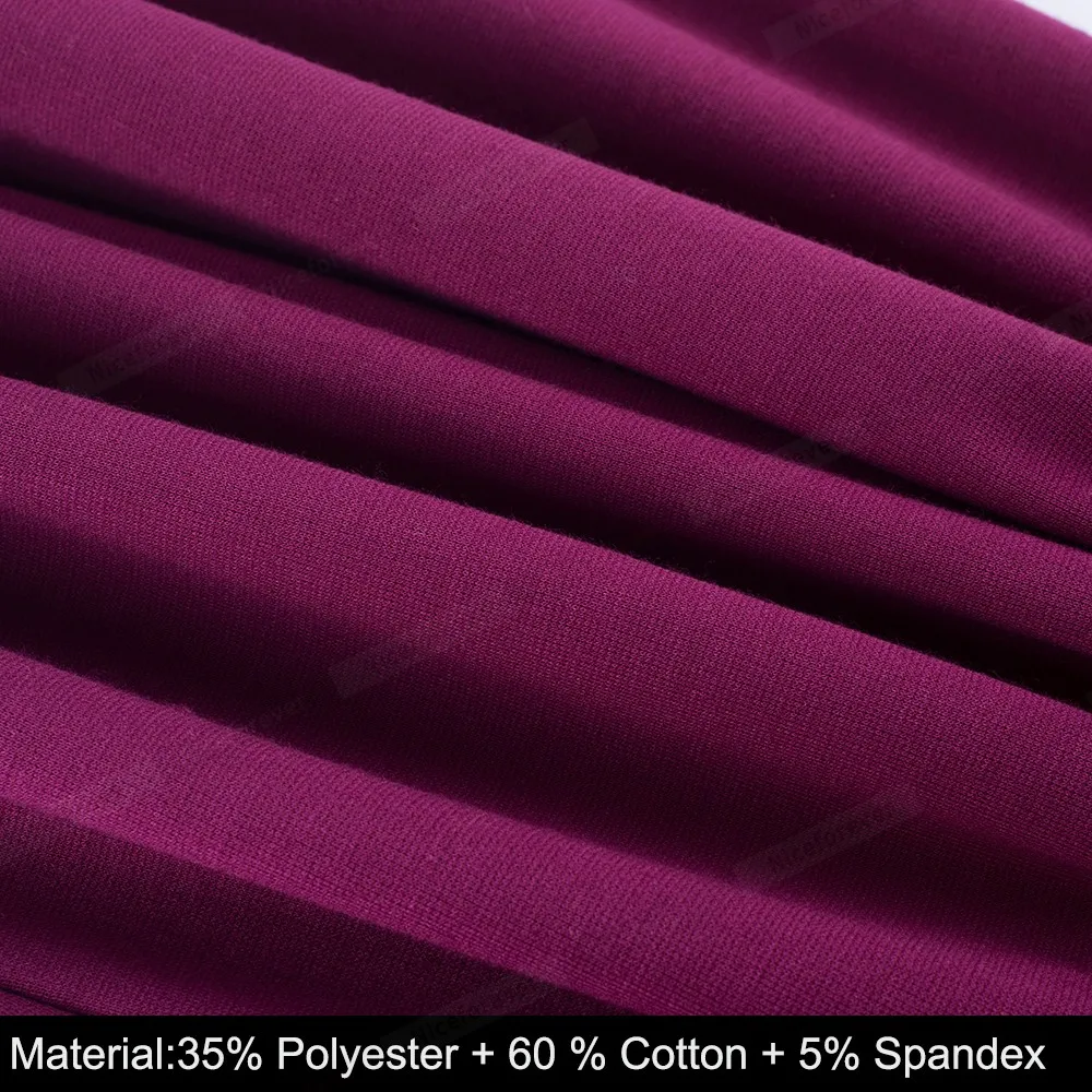 Elegant Office Women's Dress in Purple and Black