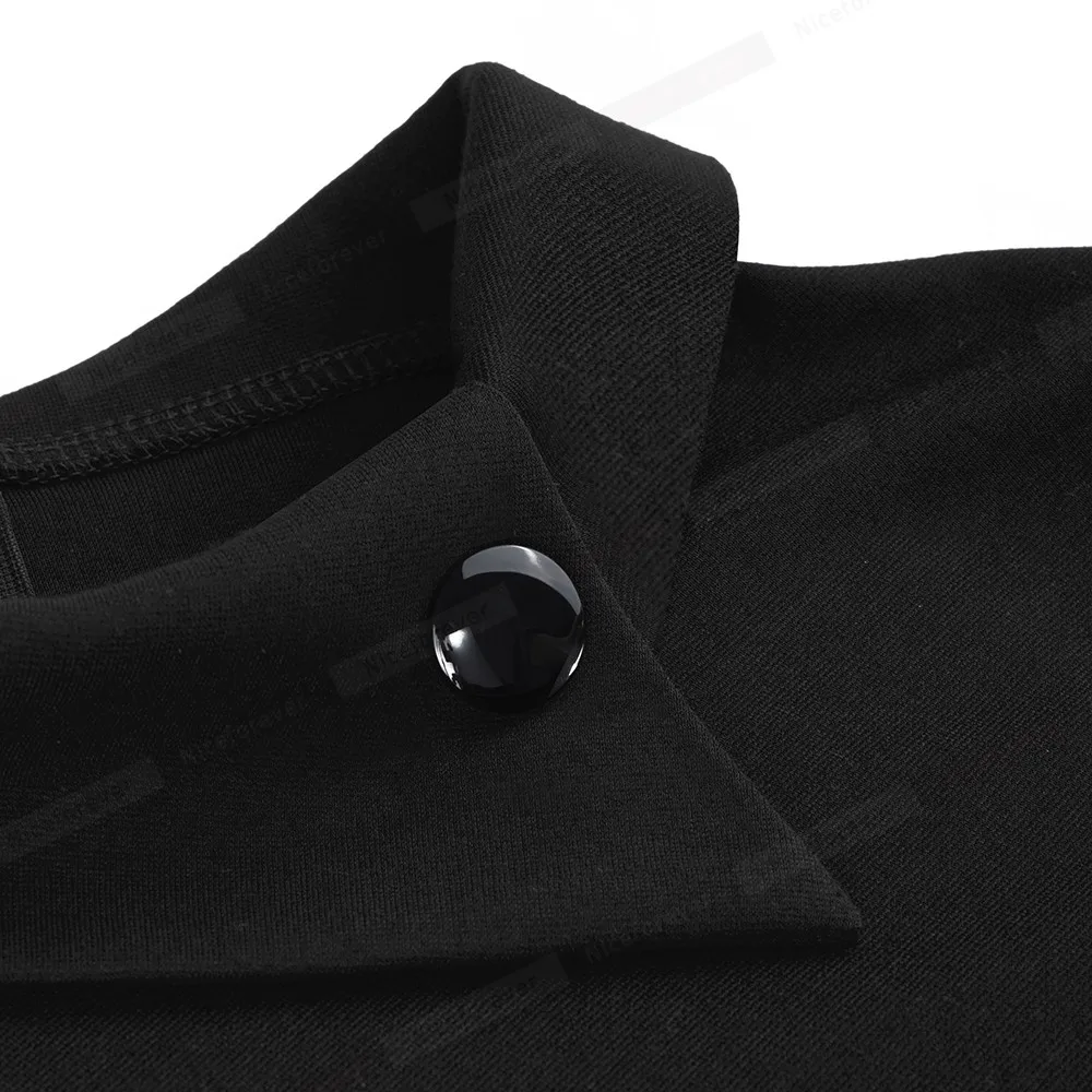 Elegant Office Women's Dress in Purple and Black