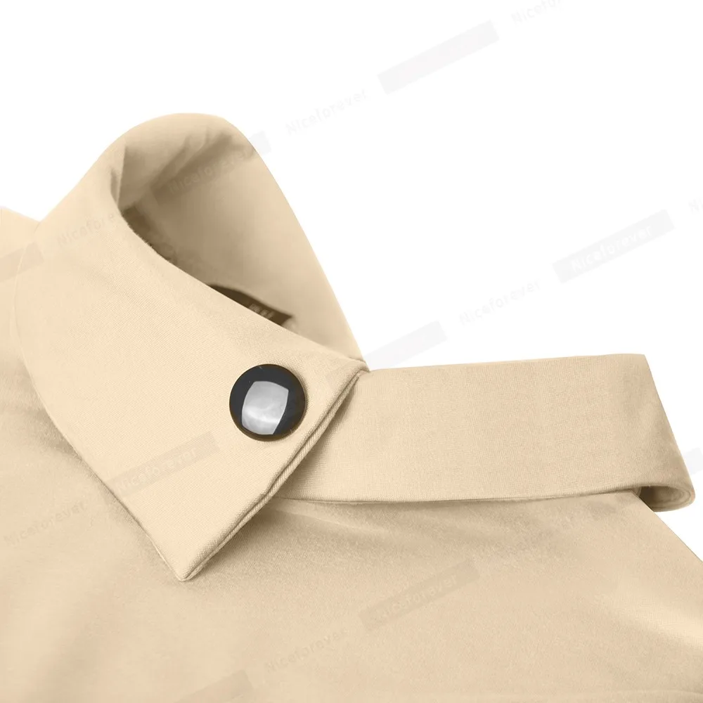 Elegant Office Women's Dress in Purple and Black