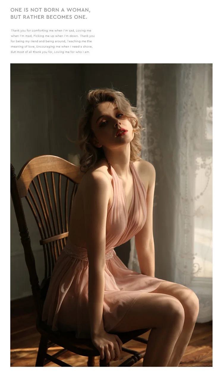 Women's Backless Tulle Nightdress