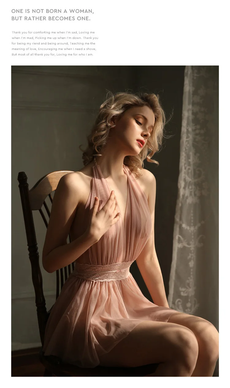 Women's Backless Tulle Nightdress