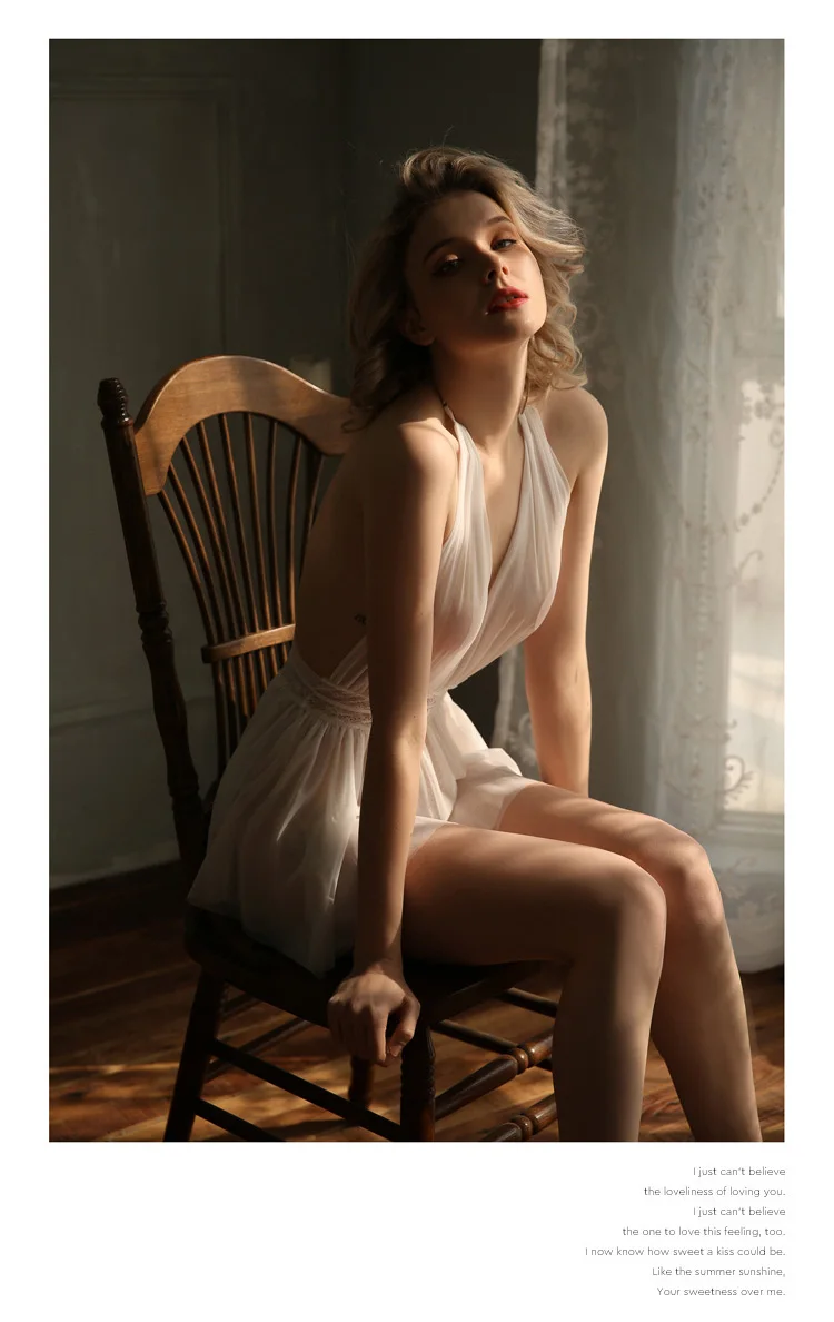 Women's Backless Tulle Nightdress