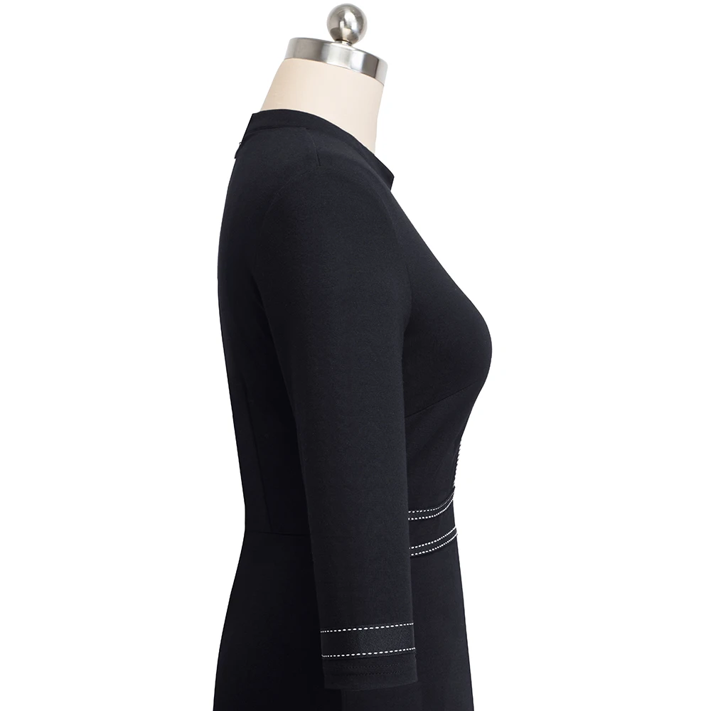 Retro Style Patchwork A-Line Dress for Women