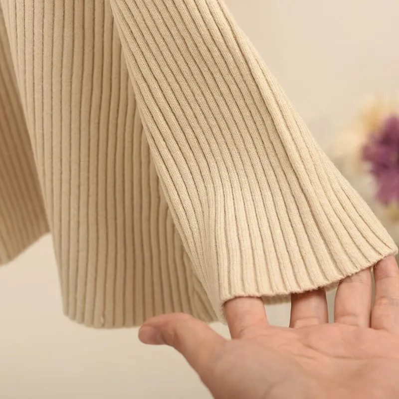 O-Neck Multicolored Sweater Dress for Women